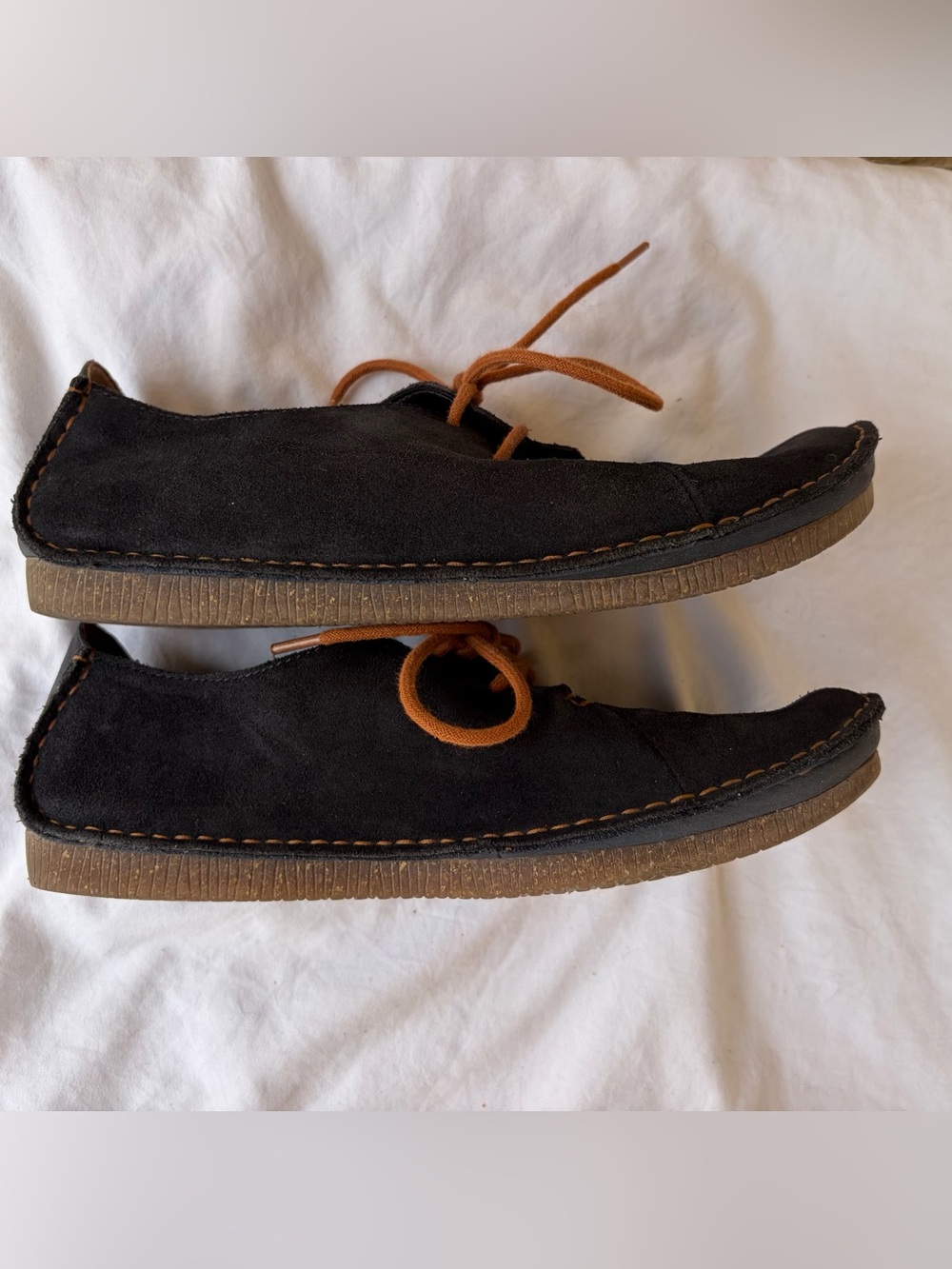 Clarks Artisan Janey Mae suede oxford dark blue Sz 10 comfort super soft great!! - Picture 3 of 6